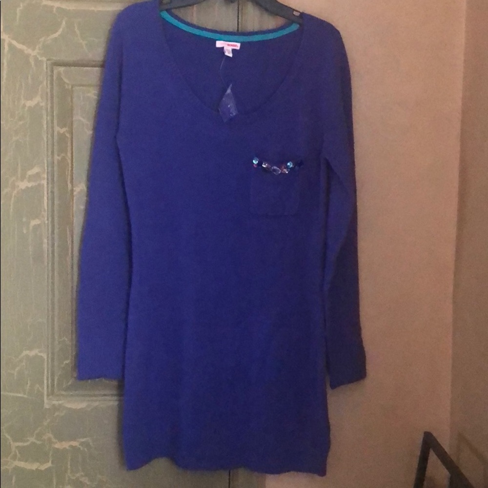 Super soft scoop neck sweater with embellishments